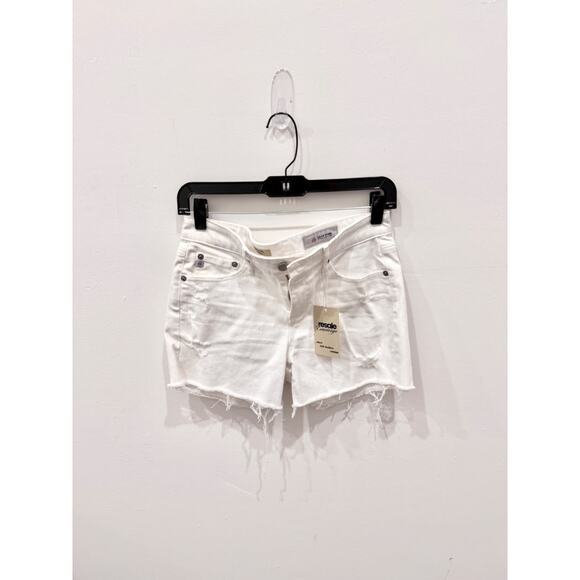 Adriano Goldschmied Hailey Cut-Off Ex Boyfriend Shorts Denim White Women's 25 - Picture 4 of 7